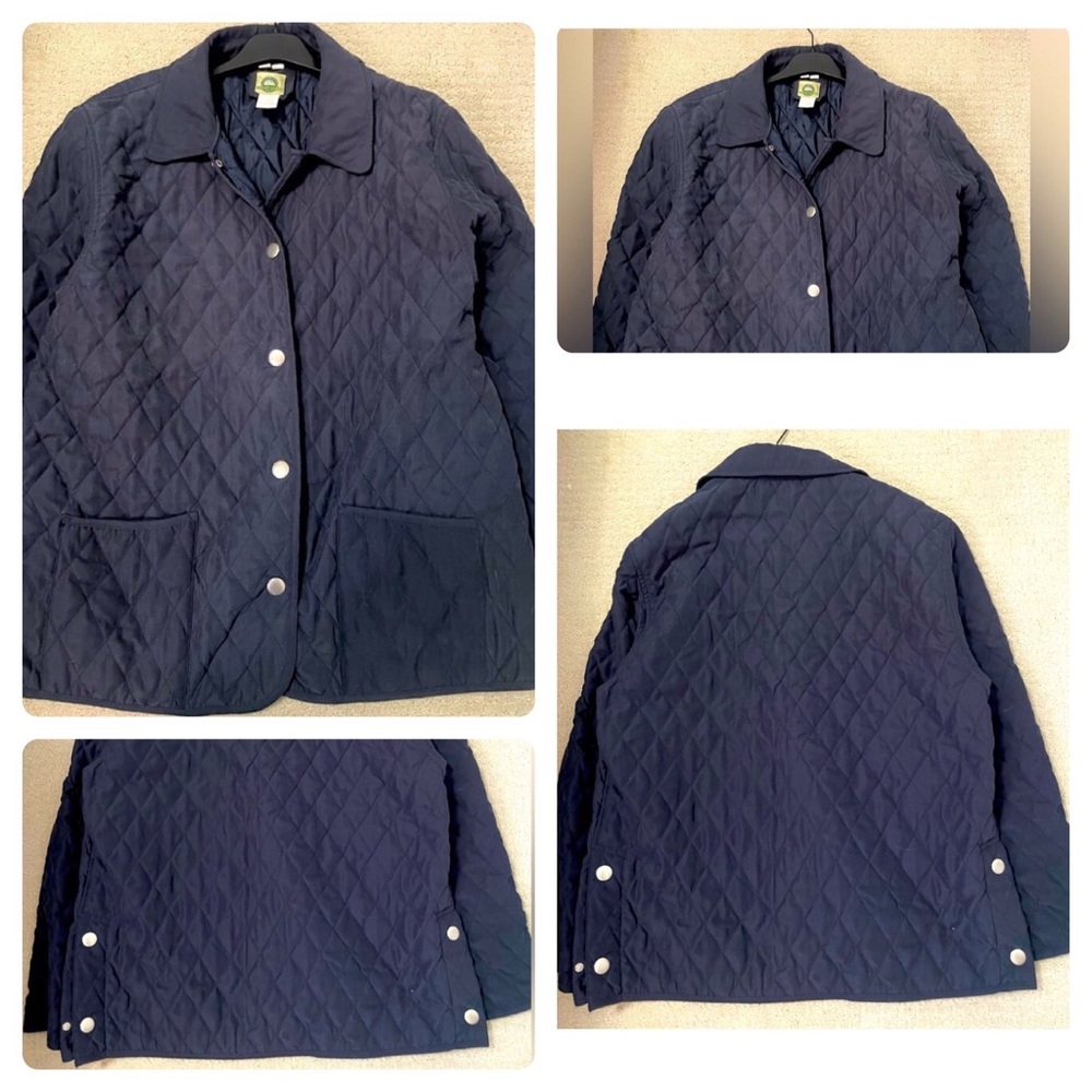Weather Spirits Black Quilted Barn Utility Jacket XL PTP 25